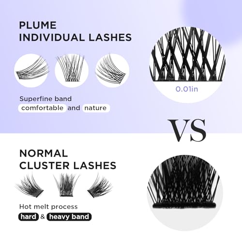 Image of Natural Lash Clusters Wispy Cluster Lashes DIY Eyelash Extensions Mega Volume Reusable Individual Lashes Cluster Natural Look (84pcs, C-10-16mix)