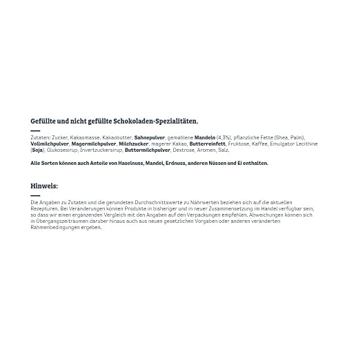 merci Finest Selection Herbe Vielfalt – 1 x 250g – Erlesene Schokoladen-Spezialitäten aus dunkler Schokolade – Gefüllte und nicht gefüllte Pralinen