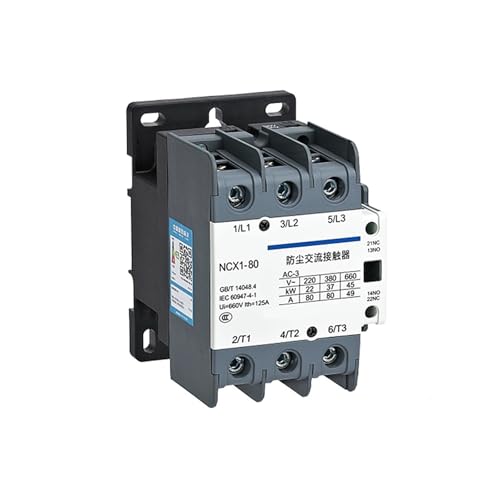 Contacteur AC NCX1-80 résistant à la poussière - Bobine CA 127V 50Hz fiable