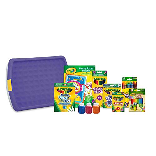Crayola Mega Activity Tub kit completo lavable para dibujar y modelar sin manchas 4