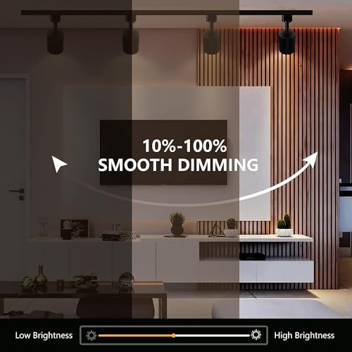 Image of VANoopee 12-Light LED Track Lighting Kit with 13FT H Type Track Rail, Black | Dimmable LED Track Light Heads Modern Kitchen Track Lighting Fixtures Ceiling Spot Light, 3000K 24 CRI90+ 10W 800lm