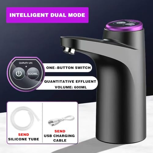 Black Automatic Water Dispenser Pump, USB Electric Water Pump with Switch - image 4