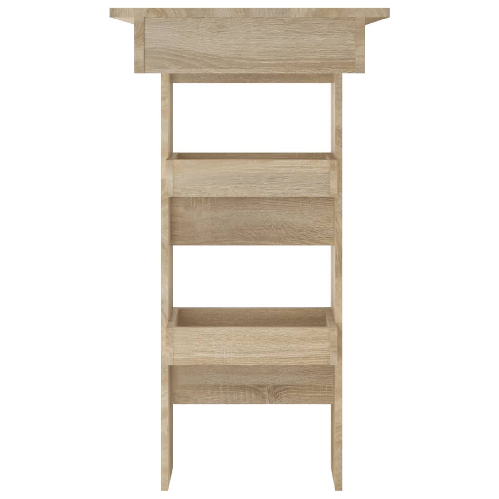 Mesa de pared de roble Sonoma, 102 x 45 x 103,5 cm, con espacio de almacenamiento para cocina, comedor, salón, ahorro de espacio, estable, moderno, rústico, para familia y loft
