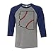 State Shape Baseball Arizona Three-Quarter Raglan Sleeve Baseball Shirt Unisex Medium Grey/Navy
