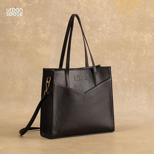 Image of Urban Space Women Tote Bag with Laptop compartment, Handbag for Work, Ladies purse, Stylish Shoulder Bag, Laptop ipad Tote Bags For Office Use, Gift for Women