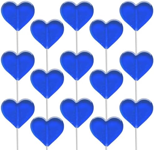 Fruidles 600-Count Blueberry Flavored Lollipops Mini Heart Shaped Flavored Delicious Lollipop, Individually Wrapped, 5g Lollipop