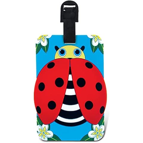 Puzzled TAGGAGE! Ladybug Luggage TAG 3.5X5 INCH Cover