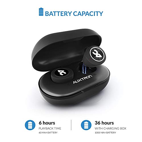 Image of AirBolt 505 True Wireless (TWS) Earbuds - Bluetooth 5.0, Full Touch Earphones, IPX5 Water Resistant, HD Stereo Sound, High Bass, InBuilt MIC, Upto 36 Hours Playtime with Charging Case (Silver + Black)