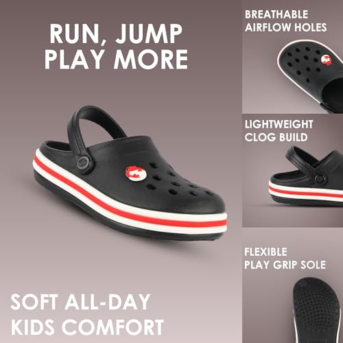 Image of NEOZ Casual Slingback Clogs for Kids with Soft Sole | Slip-On Breathable, Lightweight | Comfortable & Durable | Stylish Indoor & Outdoor Sandals Clogs for Kids