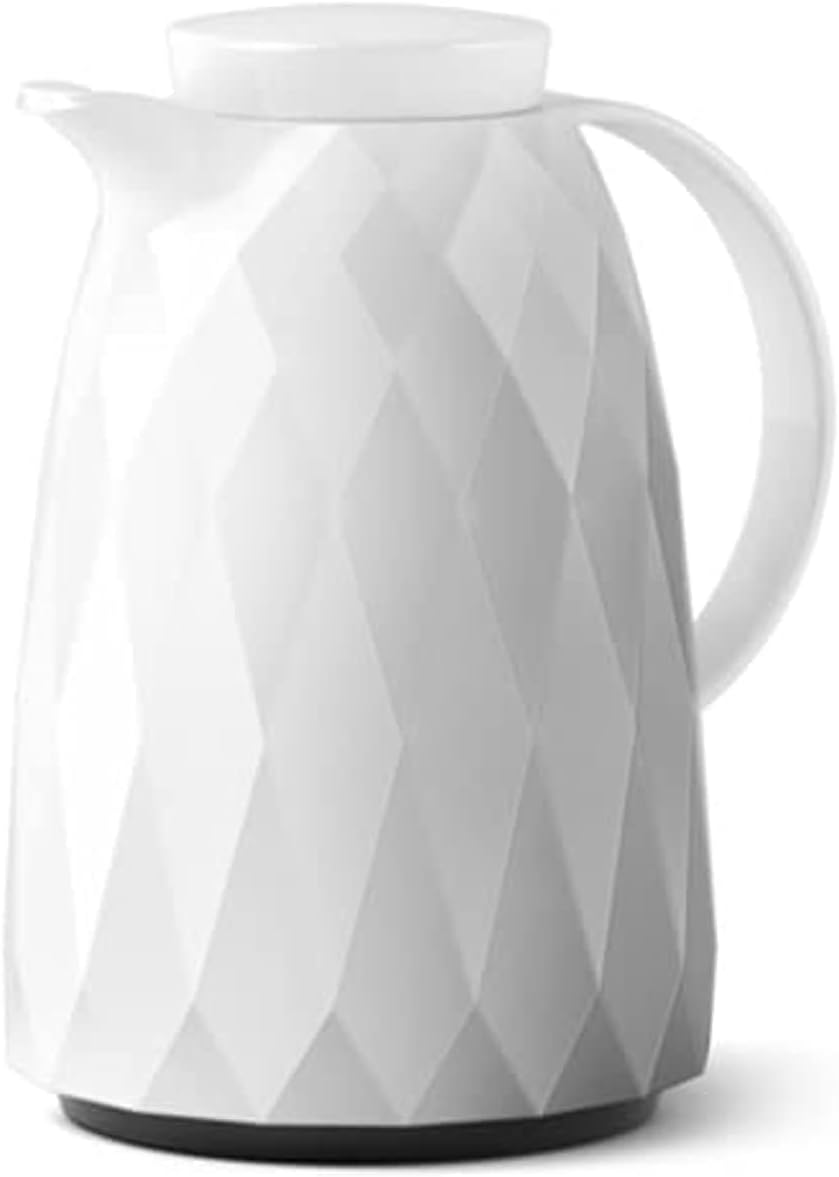 1L Aubergine Diamond Flask – White