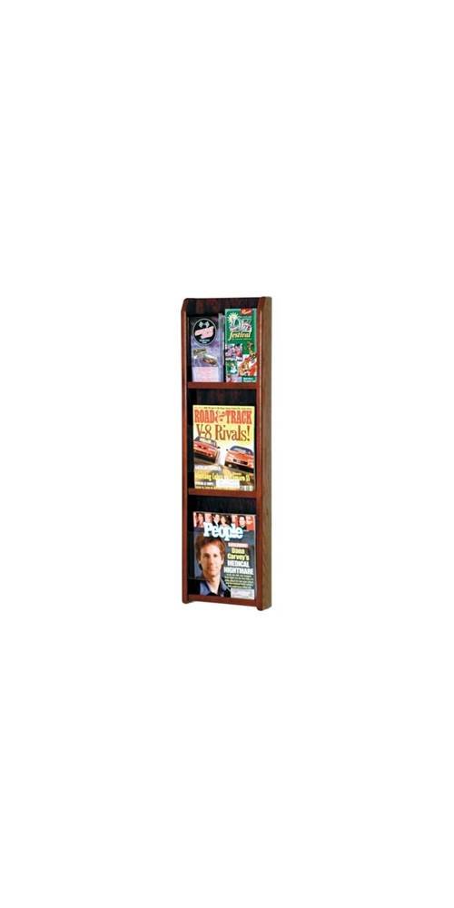 Wooden Mallet MM-9MO Divulge 9 Magazine Wall Display in Medium Oak, 1