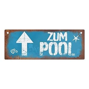 Speecheese 1477 Metallschild Pool Vintage-Design
