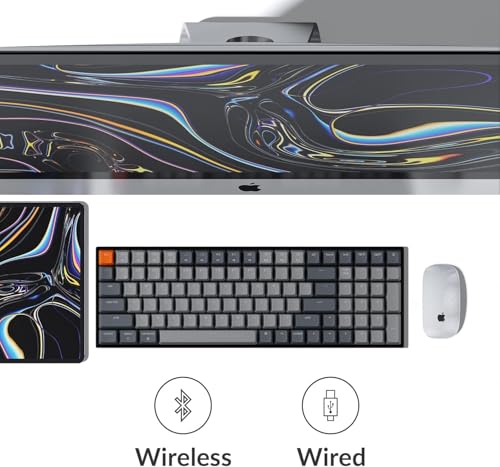 Image of Keychron K4 96% Layout 100 Keys Wireless Bluetooth 5.1 /Wired USB Mechanical Gaming Keyboard with Keychron Super Red Switch White LED Backlight N-Key Rollover for Mac Windows PC-Version 2