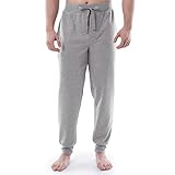 Izod Herren Gesteppte Schlaf-Jogginghose Pyjamahose, Hellgrau (Light Grey Heather), XXX-Large