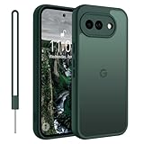 Andwing für Google Pixel 10a hülle 2026, Transparente Matt Stoßfest Militärschutz Anti-Fingerabdruck Dünn Stoßfeste hülle für Pixel 10a-Dunkelgrün