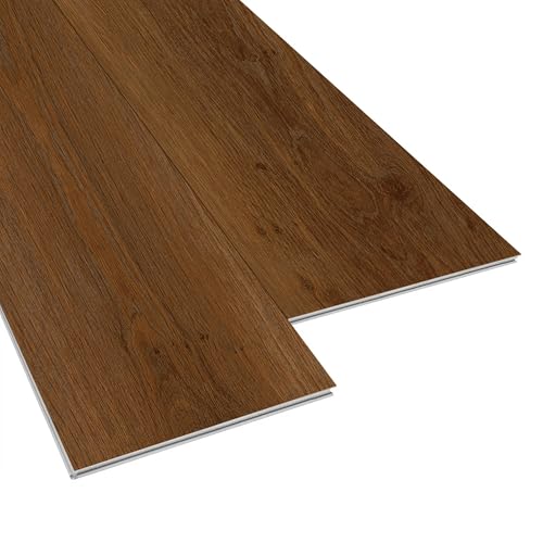 Image of Allure Wide Plank Luxury Vinyl Flooring, Caramel Cookie Oak 9 inch x 60 inch, 7mm Thick Vinyl Planks with Click and Lock Installation, 1 Box 25.02 sq ft.