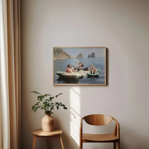 Femmes mangeant des pâtes sur l'eau tableau poétique et humoristique - 3