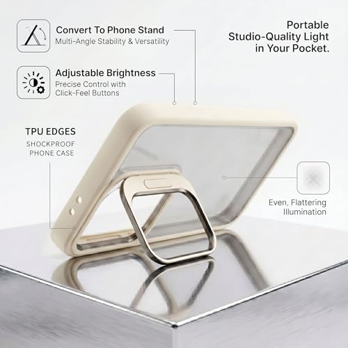 Image of amazon basics Frosted Matte Case for Samsung Galaxy A55 5G | Built-in Flip-Out Camera Lens Stand | Translucent Back with Contrast White Bumper | Shockproof Protective Cover with Foldable Kickstand