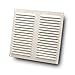 Grille d'aération murale en Aluminium Blanche 200x200 mm pour ventilation à visser, avec maille de protection contre les insectes, grille à lamelles inclinées anti-vent anti-pluie - Fabriqué en France