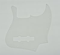 Vista 18 de KAISH 4 String J Bass Style Pickguard Bass Pick Guard Scratch Plate para USA/México Jazz J Bass Negro/Blanco Grid