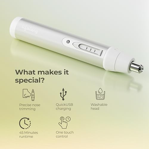 Lifelong LLPCM03 Rechargeable Nose and Ear Trimmer; 40 minutes Runtime and Washable (1 Year Warranty)