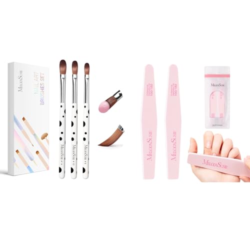 Set de 3 pinceles acrílicos y 2 limas diamante MelodySusie miniatura 1