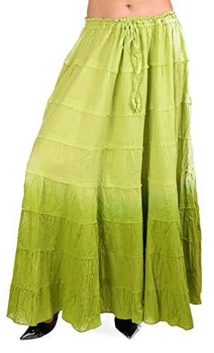 Flowy 8 Tiered Ombre Tie Dye Broomstick Skirt | Reg and Plus Size