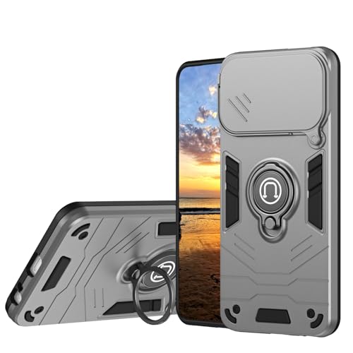 �ϏՌ��g�ѓd�b�P�[�X TECNO SPARK GO 5G 2025/Infinix Hot 60i �P�[�X�A�L�b�N�X�^���h&�X���C�h�J�����J�o�[�t���A�ϏՌ��R���O���[�h�P�[�X���ȕی�J�o�[�ATECNO �d�b�p(Silver)