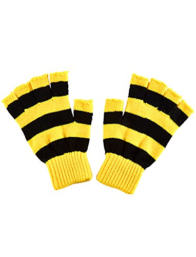 Preisvergleich Produktbild Deiters Strickhandschuhe fingerlos schwarz / gelb