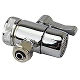 YZM diverter valve for counter top Water Filters Faucet Adapter, 55/64'-27 Female thread with push on 1/4 inch tubing.
