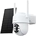 GALAYOU Überwachungskamera Aussen Akku Solar - 2K PTZ WLAN Kamera Überwachung Außen mit Solarpanel, PIR Bewegungsmelder, 2,4GHz WiFi, IP65, Farbnachtsicht, Zwei-Wege-Audio, R1