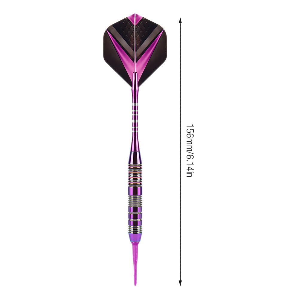 GUAHKUN Soft-Dart-Set 21 G – Kunststoffspitzen Für E-Dartscheiben, Aluminiumschaft, Inkl. 12 O-Ringe, 8 Spitzen & Flights GUAHKUN Soft-Dart-Set 21 G – Kunststoffspitzen Für E-Dartscheiben, Aluminiumschaft, Inkl. 12 O-Ringe, 8 Spitzen & Flights