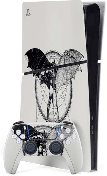 Skinit Decal Gaming Skin Compatible with PS5 Slim Digital Edition Bundle - Officially Licensed DC Comics Batman Silhouette Art Design