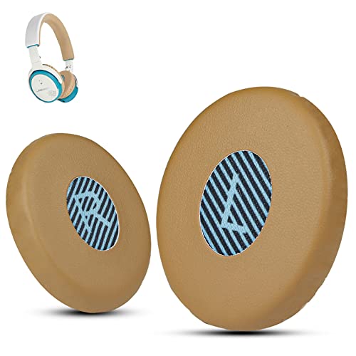Image of Krone Kalpasmos Bose OE2 Replacement Ear Pads - Soft Leather & Memory Foam, Fits Bose Over-Ear 2 (OE2, OE2i) - Blue Scrim, Khaki