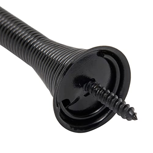 15 Pack Black Spring Door Stops With Rubber Bumper (3.3 Inches) #TOP3