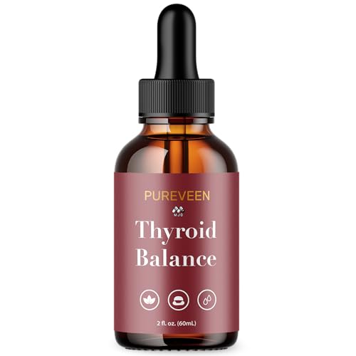 Pureveen Thyroid Balance Drops Official Pureveen Drops with All Natural Ingredients Advanced Health and Wellness Support Formula Max Strength Multivitamin Thyroid Support Supplement (30 Servings)
