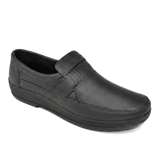 Image of AJANTA Waterproof Loafers Slip-On Shoes for Men | Anti-Skid PVC Casual Shoes | Lightweight Office Shoes for Men | Comfortable Rain Shoes & Moccasin Footwear