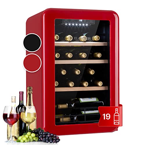 KLARSTEIN Vinoteca 19 Botellas, Nevera Vinos, Una Zona de Refrigeración, Nevera Expositora Vino y...