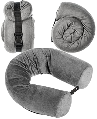 Image of Dot&Dot Memory Foam Neck Pillow for Airplane Travel and Shoulder Pain Relief (No Bendable Core)