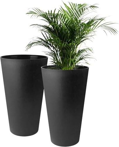 ActivoTex Maceteros Altos Interior. Macetero Grande Interior Maceta Alta Exterior y Terraza. 30 cm (2 uds) Macetero...