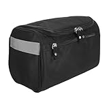 VALICLUD Bolsa de Aseo para Hombre Neceser Grande Compartimentos Multicapa Diseño Ligero y Portátil Organizador de Viaje para Artículos de Tocador y Cuidado Personal Color Negro