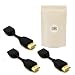 Produktbild Adapter, flexibel, HDMI, männlich auf HDMI-Buchse, vergoldet, Full HD, TV, 1080p, 4K, 2K, 3D, PC, 3 Stück