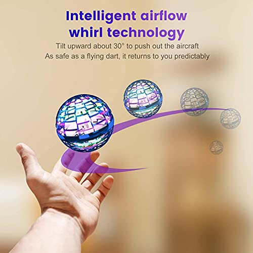 Brinquedos de bola voadora, girador de bumerangue atualizado 360 ° brinquedo de bola de esfera cresc