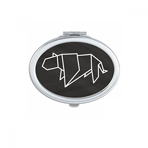 Cadeau mignon miroir de maquillage portable motifs origami lapins - 2
