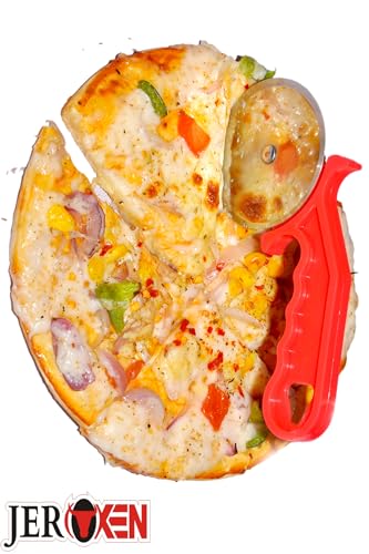 Image of Japnese Brand Quality Plastic Handle Steel Wheel Pizza Cutter Sandwich & Pastry Cake Cycle Cutter, Sharp, Wheel Type Cutter, Pack of 1
