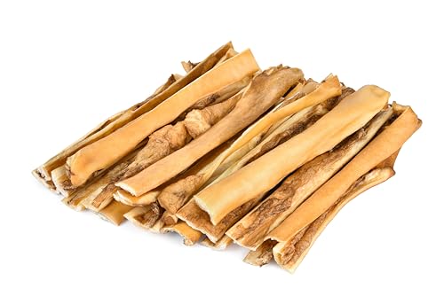 Kaureks Natur Hundeleckerlies, Rinderkopfhaut 1000g ca. 25-30 cm Kopfhaut Stangen für Hunde, wie Rinderknochen