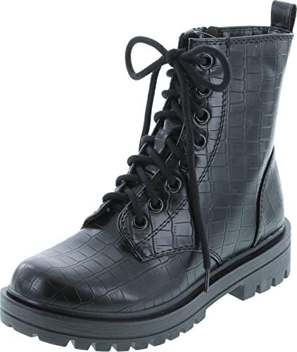 Image of Soda FIRM - Lug Sole Combat Ankle Bootie Lace up w /Side Zipper
