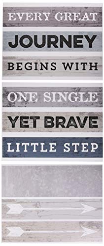 Wall Decor - Inspirational Quote. Peel and Stick Wall Decals - Easy To Remove Vinyl Quote - Every Great Journey Begins With One Single Yet Brave Little Step. by Paper Riot Co.