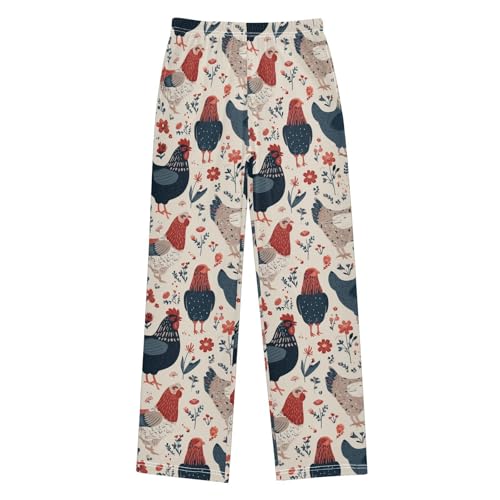 Pajama Bottoms, Pajamas Long Pant Cute Farm Roosters Lounge Wear Casual Sleep Pants Soft Pjs Sleepwear
