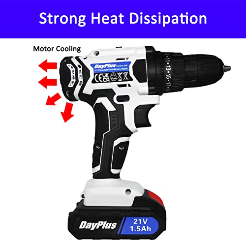 Adjustable Speed Cordless Drill - Positive And Reverse Electric Drill, 21V Drill Driver With Led Light, Can Be Used For Drilling Wood And Iron (29 Electric Screwdriver Accessories Set) #TOP7